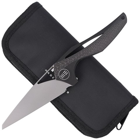 Nóż składany WE Knife ?ternA Black Titanium / Twill Carbon Fiber, Polished Bead Blast M390 by Elijah Isham (918D) WE Knife