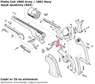 Język spustowy Pietta Colt Army 1860, Colt Navy 1861 (664) Pietta Firearms