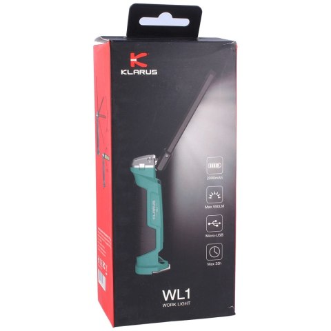 Latarka warsztatowa Klarus 550lm, 2000mAh, Working Light White/Red LED (WL1) Klarus