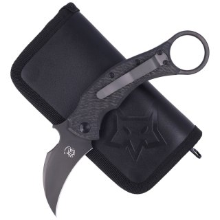 Nóż FOX Karambit Black Bird by Bastinelli Carbon Fiber / Gray Titanium, PVD Elmax (FX-591 TiCB) FOX
