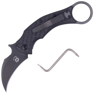 Nóż FOX Karambit Black Bird by Bastinelli Carbon Fiber/Bronze Ti, PVD Elmax (FX-591 TiCBR) FOX
