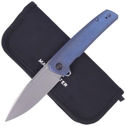 Nóż WE Knife Speedster Blue Titanium, Silver Bead Blasted CPM 20CV (WE21021B-3) WE Knife
