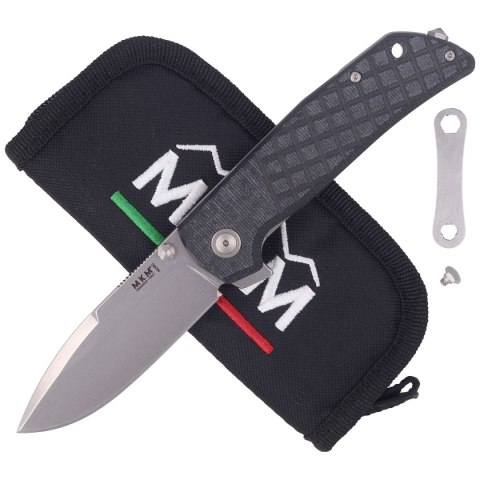 Nóż składany MKM Maximo Black Micarta, Stone Washed by Bob Terzuola (MKMM-BCT) MKM - Maniago Knife Makers