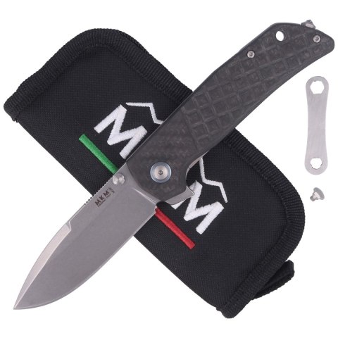 Nóż składany MKM Maximo Carbon Fiber, Stone Washed by Bob Terzuola (MK MM-CT) MKM - Maniago Knife Makers