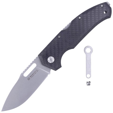 Nóż składany Maserin Nimrod Carbon Fiber, Stonewashed M390 by Tommaso Rumici (480/CN) Maserin s.n.c.