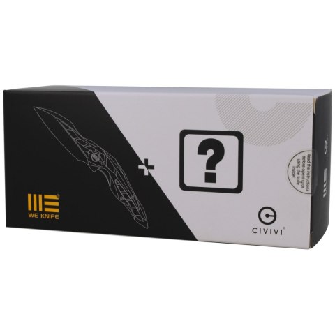 Nóż składany WE Knife Arrakis Champagne Ti / CF, Black M390 by Elijah Isham (906CF-B MYSTERY BOX) WE Knife