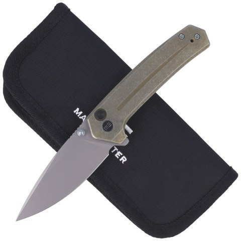 Nóż składany WE Knife Culex Green Titanium, Silver Bead Blasted CPM 20CV (WE21026B-5) WE Knife