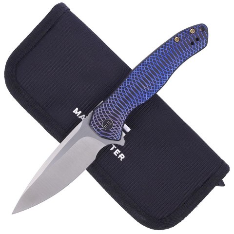 Nóż składany WE Knife Kitefin Blue / Black Titanium, Satin CPM S35VN (2001D) WE Knife