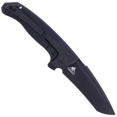 Nóż składany WE Knife Press Check Black Ti / Black G10, Black Stonewashed CPM 20CV by Allen Elishewitz (WE20078A-1) WE Knife