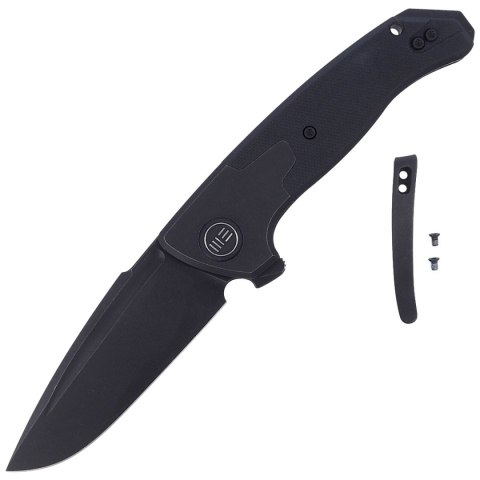 Nóż składany WE Knife Press Check Black Ti / Black G10, Black Stonewashed by Allen Elishewitz (WE20078B-1) WE Knife