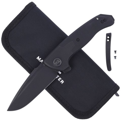 Nóż składany WE Knife Press Check Black Ti / Black G10, Black Stonewashed by Allen Elishewitz (WE20078B-1) WE Knife
