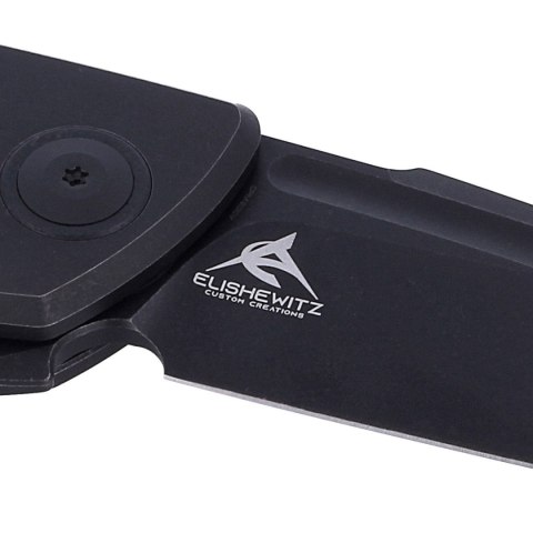 Nóż składany WE Knife Press Check Black Ti / Black G10, Black Stonewashed by Allen Elishewitz (WE20078B-1) WE Knife