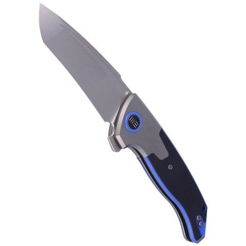 Nóż składany WE Knife Press Check Gray Ti / Black G10, Silver Bead Blasted by Allen Elishewitz (WE20078A-2) WE Knife