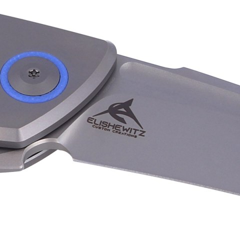 Nóż składany WE Knife Press Check Gray Ti / Black G10, Silver Bead Blasted by Allen Elishewitz (WE20078A-2) WE Knife