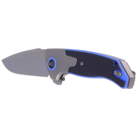 Nóż składany WE Knife Press Check Gray Ti / Black G10, Silver Bead Blasted by Allen Elishewitz (WE20078B-2) WE Knife