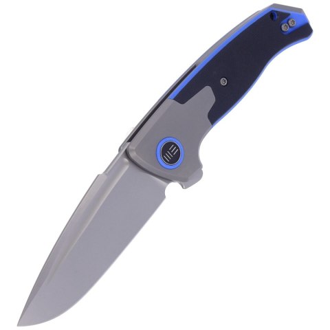 Nóż składany WE Knife Press Check Gray Ti / Black G10, Silver Bead Blasted by Allen Elishewitz (WE20078B-2) WE Knife