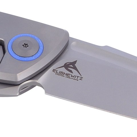 Nóż składany WE Knife Press Check Gray Ti / Black G10, Silver Bead Blasted by Allen Elishewitz (WE20078B-2) WE Knife