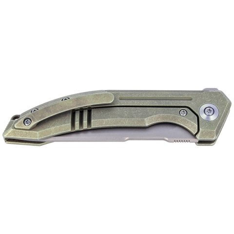 Nóż składany WE Knife Quixotic Green Titanium, Silver Bead Blasted CPM 20CV (WE21016-4) WE Knife