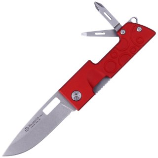 Nóż składany/Multi-Tool Maserin D-Dut 214 Red Aluminium, Stonewashed 440C by Bonus (214/R) Maserin s.n.c.