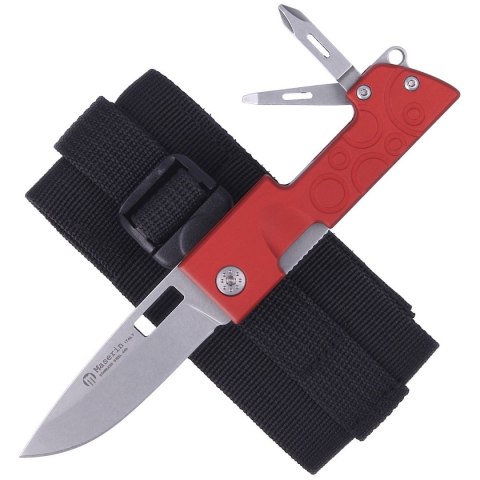 Nóż składany/Multi-Tool Maserin D-Dut 214 Red Aluminium, Stonewashed 440C by Bonus (214/R) Maserin s.n.c.