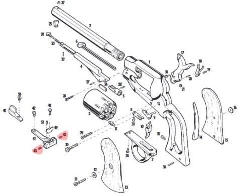 Śruba do regulacji muszki Pietta Remington New Model Army Target 1858, Remington New Model Navy Target 1858 (3539) Pietta Firearms