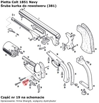 Śruba kurka Pietta Colt Navy 1851, Army 1860, Navy 1861 (381) Pietta Firearms