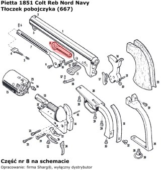 Tłoczek pobojczyka Colt Navy 1851 (667) Pietta Firearms
