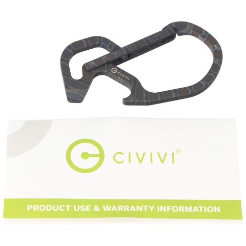 Karabińczyk CIVIVI Click Carabiner Keychain Multi-Tool, Flamed Titanium (CA-01B) Civivi by WE Knife