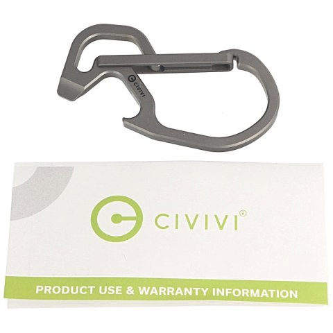 Karabińczyk CIVIVI Click Carabiner Keychain Multi-Tool, Gray Titanium (CA-01A) Civivi by WE Knife