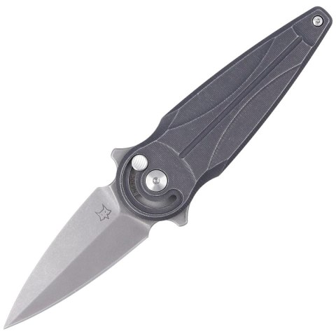 Nóż FOX Saturn, Black Aluminium, Stonewashed N690Co by Denis Simonutti (FX-551 ALG) FOX