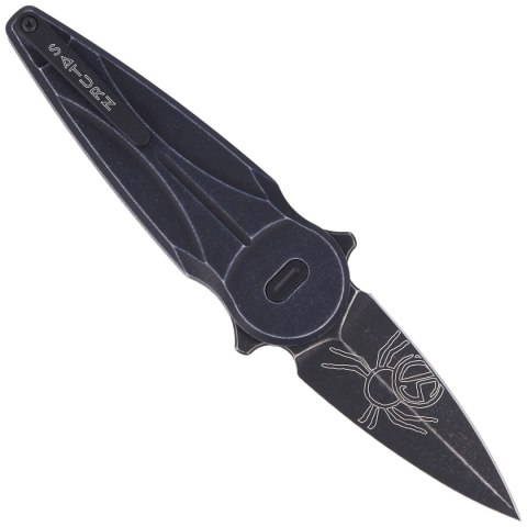 Nóż FOX Saturn Left Handed, Black Aluminium, Black Stonewashed N690Co by Denis Simonutti (FX-551 SX ALB) FOX