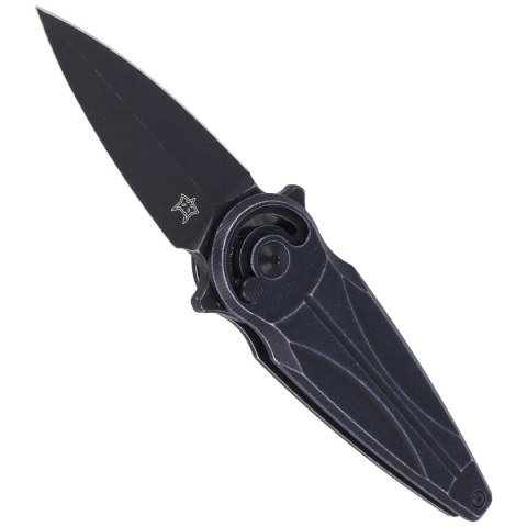 Nóż FOX Saturn Left Handed, Black Aluminium, Black Stonewashed N690Co by Denis Simonutti (FX-551 SX ALB) FOX