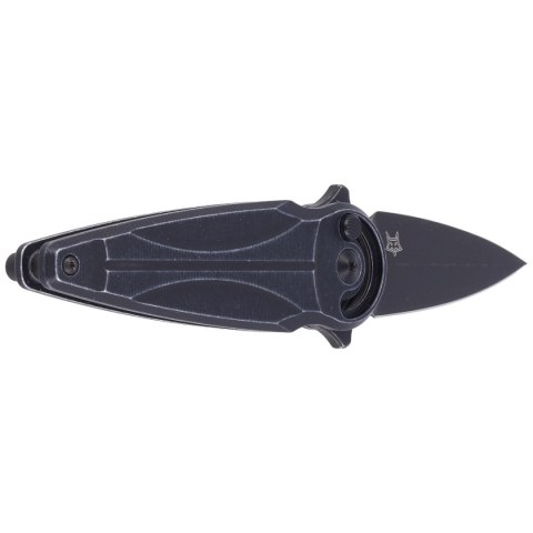 Nóż FOX Saturn Left Handed, Black Aluminium, Black Stonewashed N690Co by Denis Simonutti (FX-551 SX ALB) FOX