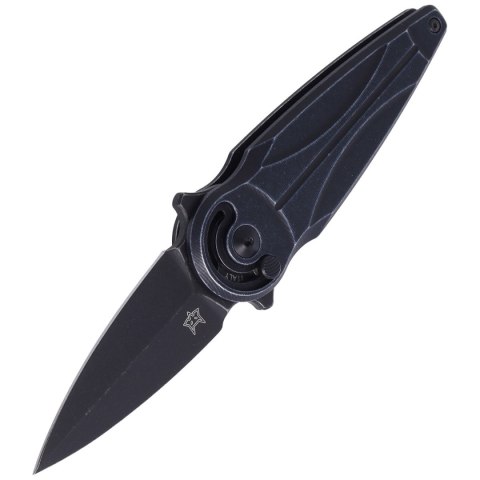 Nóż FOX Saturn Left Handed, Black Aluminium, Black Stonewashed N690Co by Denis Simonutti (FX-551 SX ALB) FOX