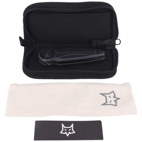 Nóż FOX Saturn Left Handed, Black Aluminium, Black Stonewashed N690Co by Denis Simonutti (FX-551 SX ALB) FOX