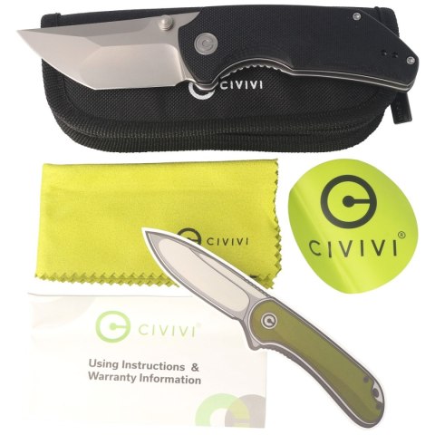 Nóż składany CIVIVI Thug 2 Black G10, Silver Bead Blasted Nitro-V by Matt Christensen (C20028C-2) Civivi by WE Knife