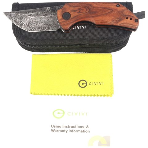 Nóż składany CIVIVI Thug 2 Cuibourtia Wood, Black Damascus by Matt Christensen (C20028C-DS1) Civivi by WE Knife