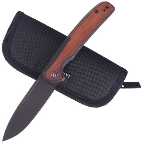 Nóż składany CIVIVI Voltaic Stainless / Cuibourtia Wood, Black Stonewashed 14C28N (C20060-1) Civivi by WE Knife