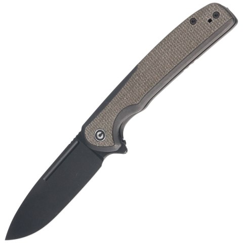 Nóż składany CIVIVI Voltaic Stainless / Green Micarta, Black Stonewashed 14C28N (C20060-3) Civivi by WE Knife