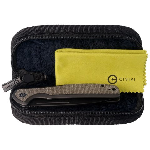 Nóż składany CIVIVI Voltaic Stainless / Green Micarta, Black Stonewashed 14C28N (C20060-3) Civivi by WE Knife