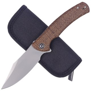 Nóż składany Civivi Sinisys Brown Burlap Micarta, Silver Bead Blasted 14C28N (C20039-2) Civivi by WE Knife