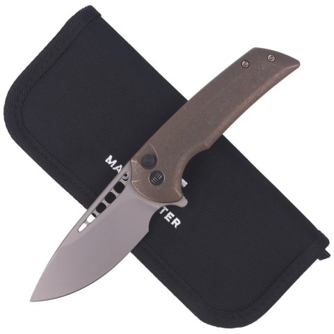 Nóż składany WE Knife Mini Malice Bronze Titanium, Silver Bead Blasted CPM 20CV by Ferrum Forge (WE054BL-4) WE Knife