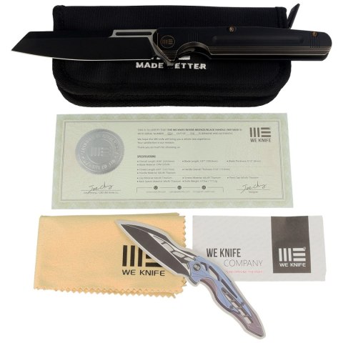 Nóż składany WE Knife Reiver LE No 024/310 Bronze / Black Titanium, Black Stonewashed CPM S35VN (WE16020-5) WE Knife