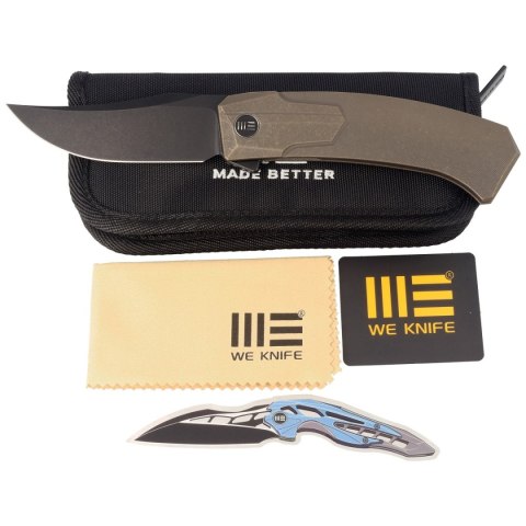 Nóż składany WE Knife Shuddan Bronze Titanium, Black Stonewashed CPM 20CV by Rafal Brzeski (WE21015-3) WE Knife