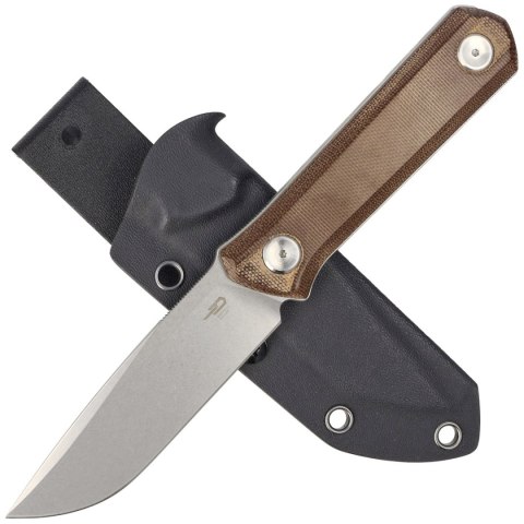 Nóż Bestech Hedron Brown Canvas Micarta, Stonewashed D2 by Ostap Hel (BFK02D) Bestech Knives