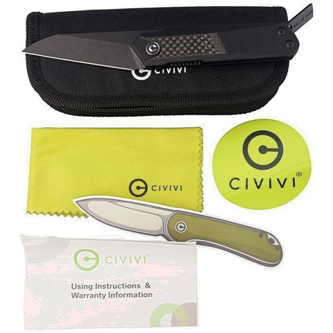Nóż Civivi Ki-V Plus Carbon Fiber / Black G10, Black Stonewashed Nitro-V by Ostap Hel (C20005B-3) Civivi by WE Knife