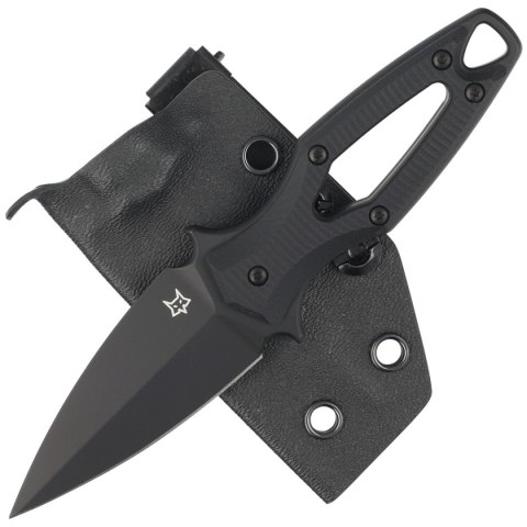 Nóż FOX Aka Black G10, Black Top Shield Elmax by Denis Simonutti (FX-554 B) FOX