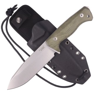 Nóż LionSteel Green Canvas Micarta, Satin CPM 3V by Molletta (T6 3V CVG) LionSteel