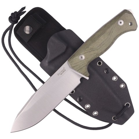 Nóż LionSteel Green Canvas Micarta, Satin CPM 3V by Molletta (T6 3V CVG) LionSteel