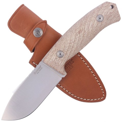 Nóż LionSteel M3 Natural Canvas Micarta, Satin Niolox by Michele Pensato (M3 CVN) LionSteel